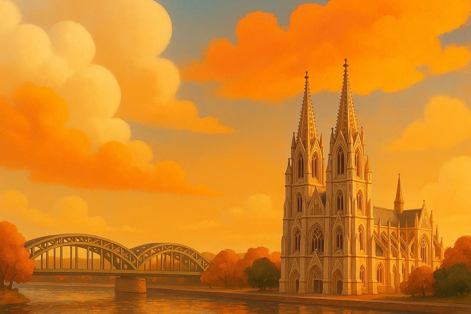 Cologne Cathedral in autumn - iconic German Gothic masterpiece