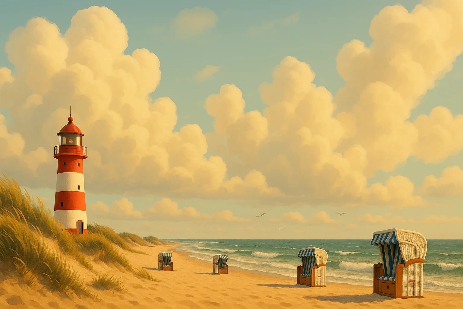 North Sea Coast in autumn - Germany's northern coastal landscape